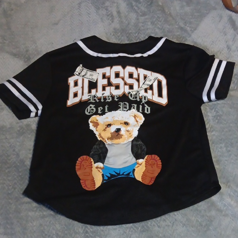 Kids Black Jersey "Blessed to get paid"
